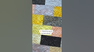Simple Free Motion Quilting That Transforms a Brick Quilt