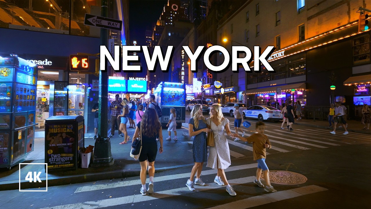 New York, Amerika Serikat | Jelajah Kota Malam 4K | 11 Agu 2026