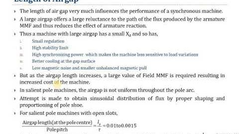 DESIGN OF SYNCHRONOUS MACHINE PART-III