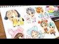 Drawing BTS as Chibis (TinyTAN) with BT21 characters/#52/Fanart