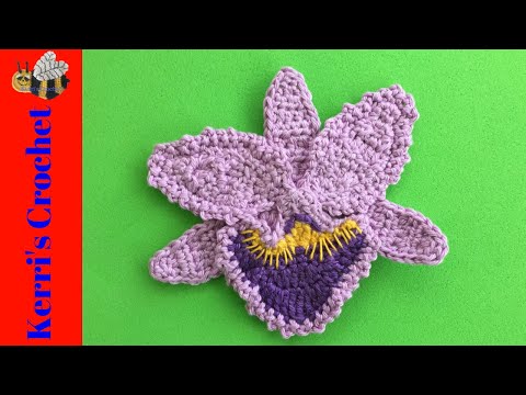 Crochet Orchid Tutorial - Crochet Applique Tutorial