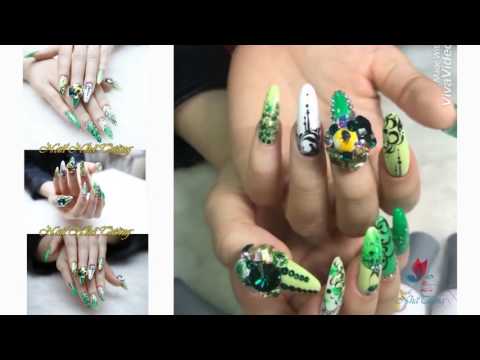 Nail Nhã Tường : Mẫu nail xuân xanh 2017