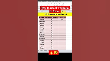 How to use IF Formula in Excel||Excel Short trick #excel #exceltips