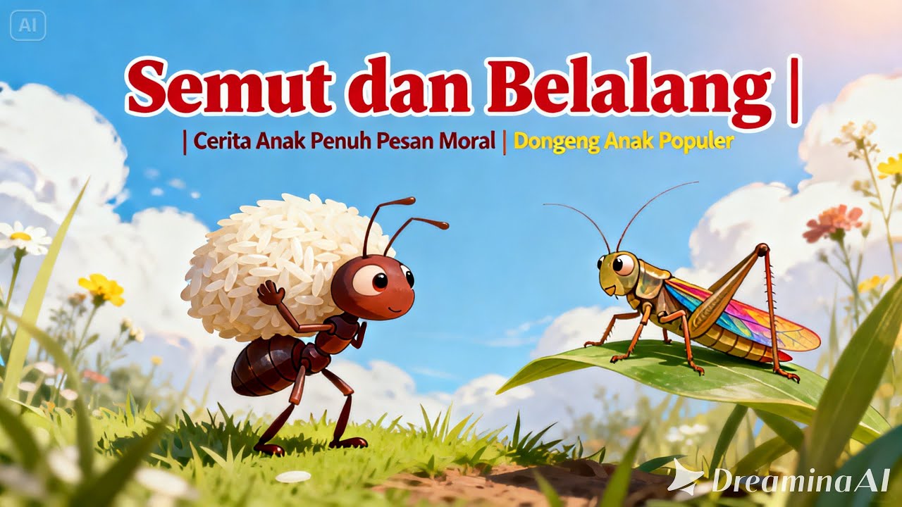 Semut dan Belalang | Cerita Anak Penuh Pesan Moral | Dongeng Anak Populer