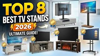 Top 8 Best TV Stands 2026 | Swivel, Rolling & Fireplace TV Stands for Any TV Size