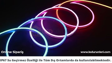 12V 6X12mm Animasyonlu Adreslenebilir RGB Pixel Neon Led