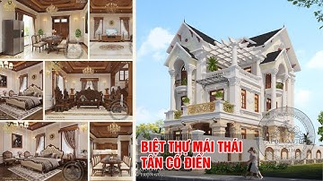 Cận cảnh Thiết Kế Biệt Thự 3 Tầng Mái Thái Chất Phát Ngất ở Vĩnh Phúc