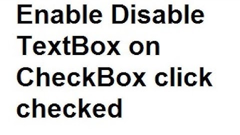 Enable Disable TextBox on CheckBox click checked unchecked using jQuery