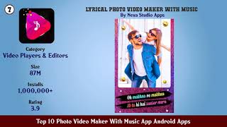Top 10 Photo Video Maker With Music App Android Apps screenshot 4