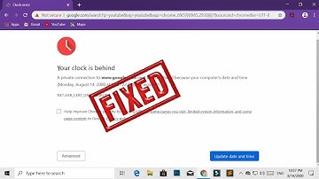 FIX:Your Clock Is Behind Error || NET::ERR_CERT_DATE_INVALID - Jagadish Sharma