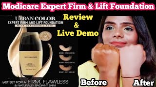 Modicare Urban Color Expert Firm & Lift Foundation Review, Uses & Live Demo With Waterproof Testing screenshot 1