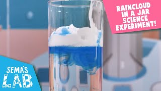 How To Make Shaving Cream Rain Clouds In A Jar | Science Experiment For Kids | Sema's Lab