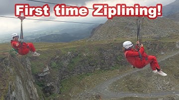 First time Ziplining - Breathtaking Zipline - North Wales