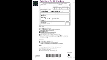 Edexcel - iGCSE - Physics - Paper 1P - January 2021 - Solutions By Mr Harding
