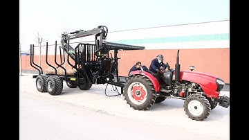 DIBO forestry timber log grapple crane 360-degree rotating wood grabber display