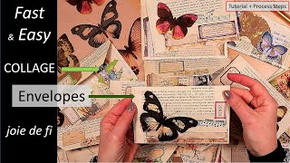 FAST And EASY Collage ENVELOPES Using Book Pages And Scraps ⭐