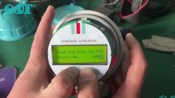 Integrated pipe section ultrasonic flowmeter RS485 communication video