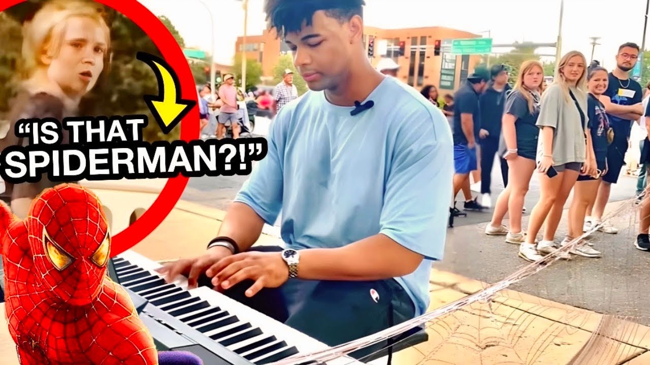 I Played SPIDER-MAN themes on piano in PUBLIC!