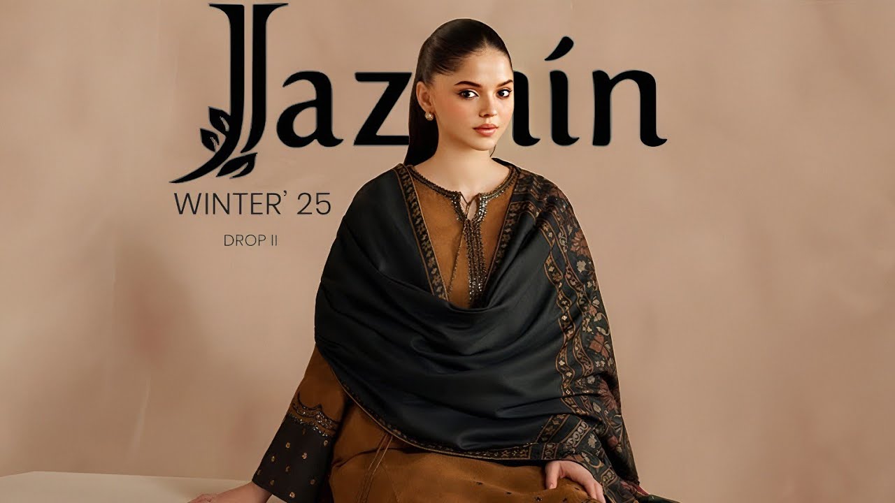 Jazmin Winter Collection 2025 Drop 2 | Jazmin Unstitched Embroidered Khaddar Collection Winter 2025