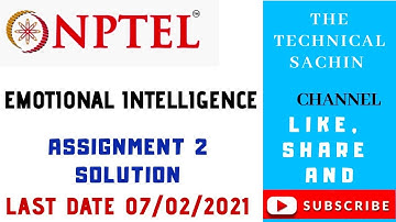 NPTEL Emotional Intelligence || Assignment-2|| Solution|| Week-2||Online Couse 2021||