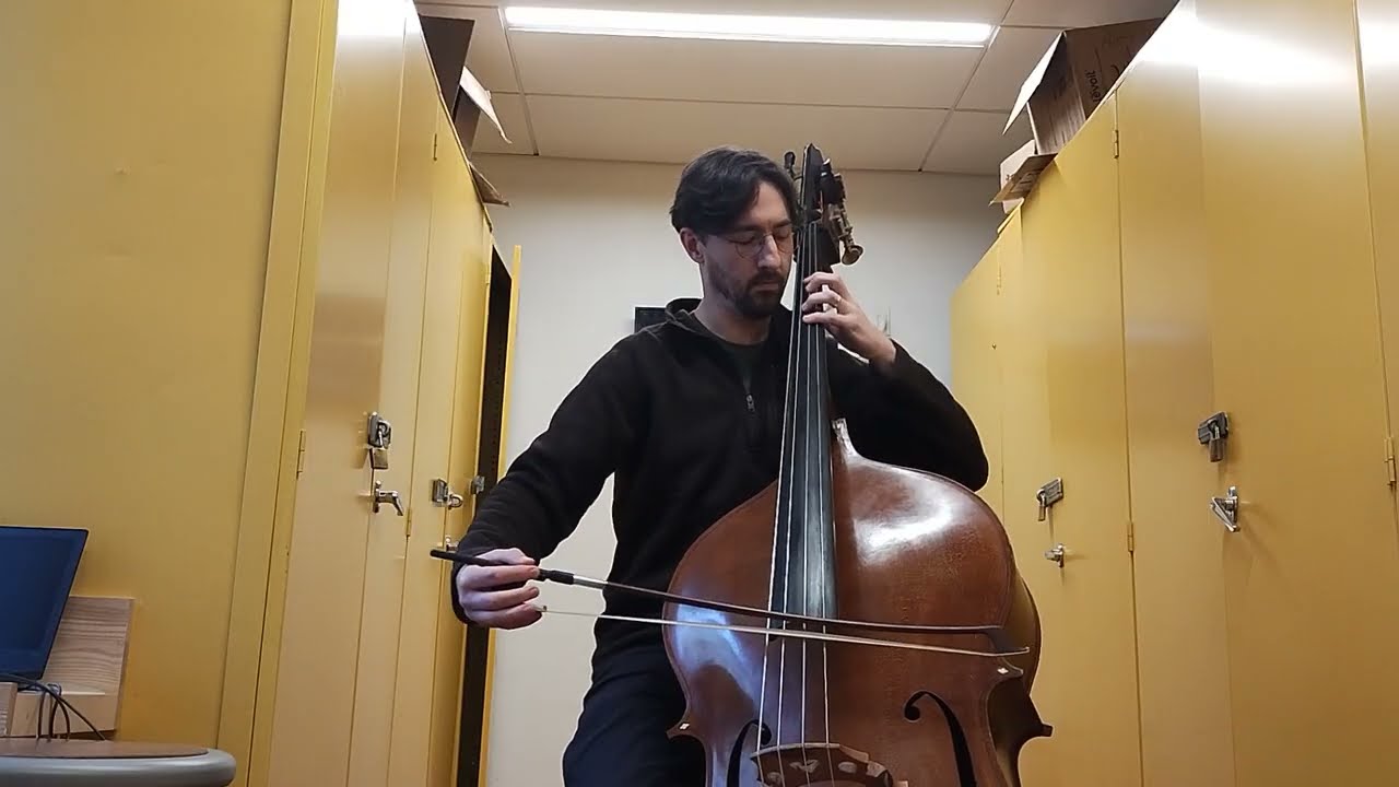 Winter bass rosin demo after 5 hours in January.