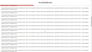 how to scroll indicator - html css and javascript