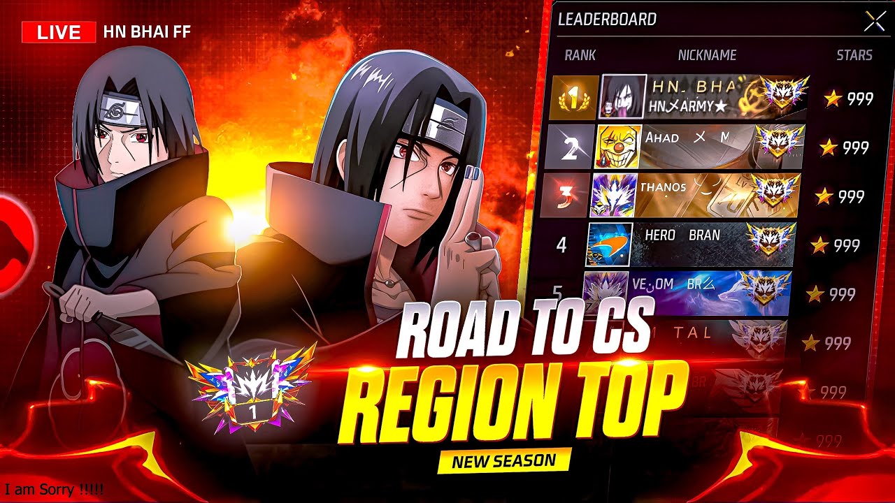 🚀3 Hours Nonstop CS Rank Push | Road To Region Top 1 | Free Fire New ...