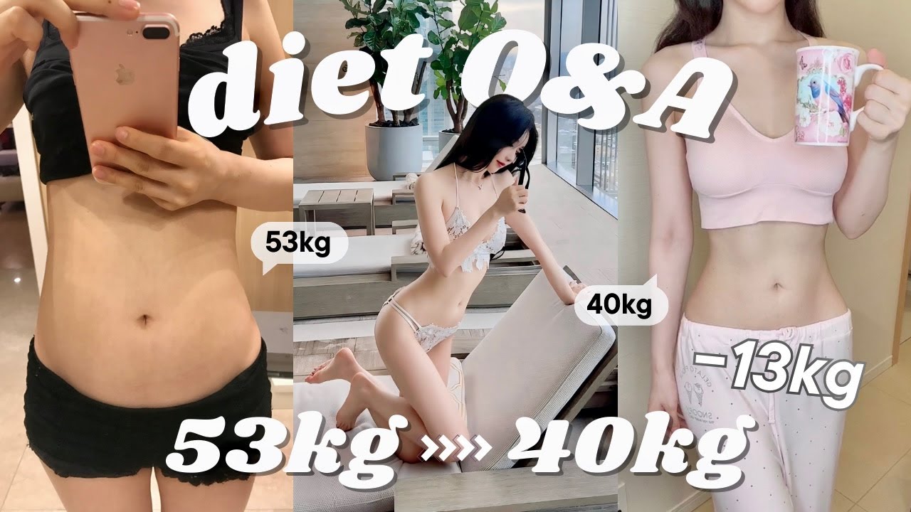 53KG→40KG】13キロ激痩せした方法💋｜Q＆A🙋‍♀️，1日の食事，垢抜け