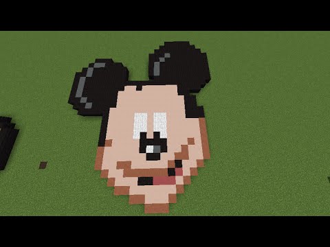 minecraft tutorial how to make a mickey mouse head youtube