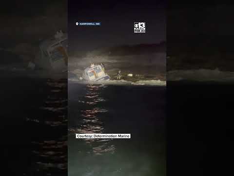 2 leap into water off Maine coast for dramatic rescue after boat gets stuck on rocks