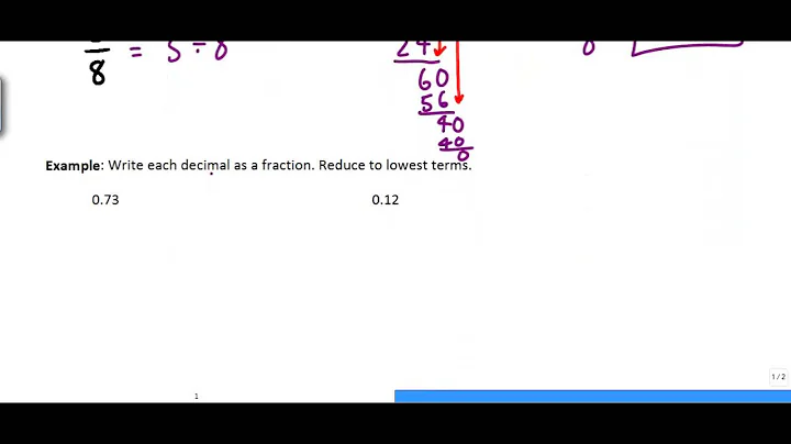 3.1 - Fractions and Decimals