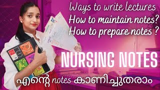 Nursing notes - Tips for writing lecture notes / How to prepare and maintain notes 👩🏼‍⚕️✨ #nursin...