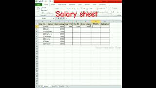 create salary sheet in Excel #shortcuts tips & trick # make salary sheet in Excel #viral#ms