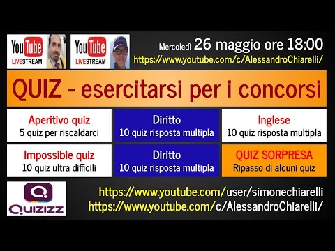 QUIZ: imparare il diritto divertendosi (26/5/2021 ore 18:00)