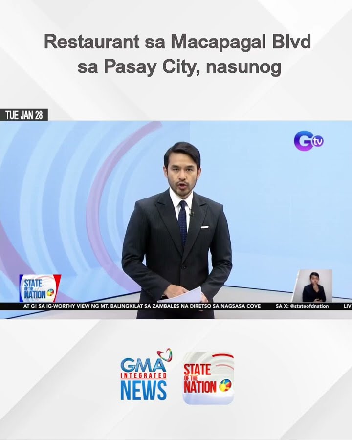 Restaurant sa Macapagal Blvd sa Pasay City, nasunog | SONA