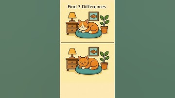 Can You Spot All 3 Mistakes? 🐾😺 | Spot the Difference #Shorts #spotthedifference #findthedifference