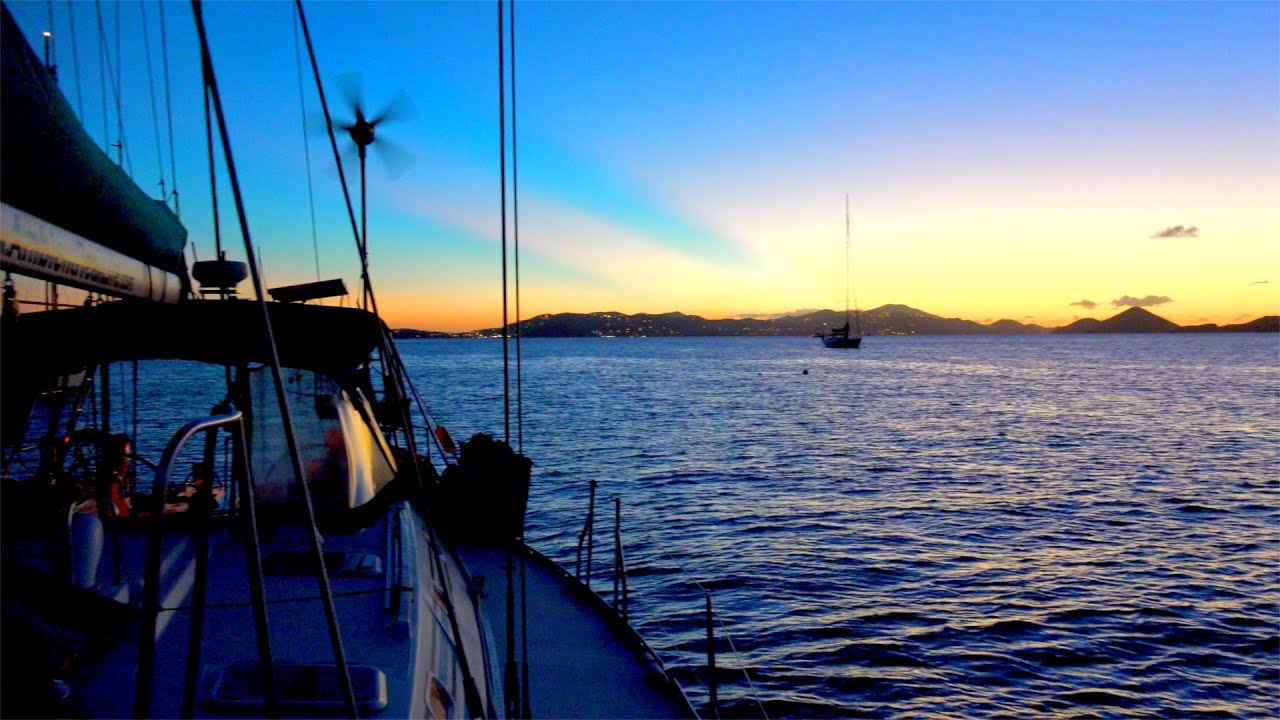 Beautiful Sunset from ‘Sophisticated Lady’ in Caneel Bay in St John, US Virgin Islands, Caribbean!