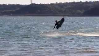 Kiteboarding trick - Front Roll Hand Drag Kiteloop