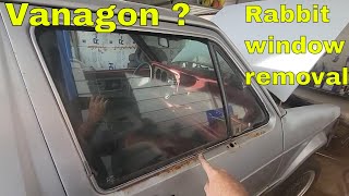 Install VW Rabbit Vanagon Door window rubber - How to remove the vent wing - tips and tricks