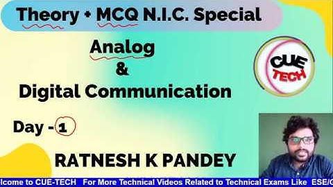 Day 1 NIELIT (N.I.C.) Analog and Digital Communication (Amplitude modulation)  By Ratnesh Sir