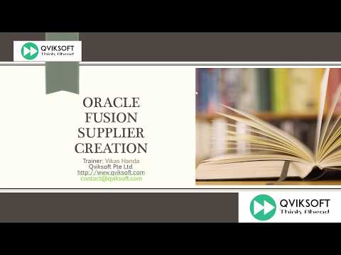 Oracle Fusion Supplier Creation