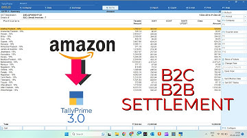 Amazon to Tally Prime 3.0 Import - B2C, B2B, Settlement @LearnWell