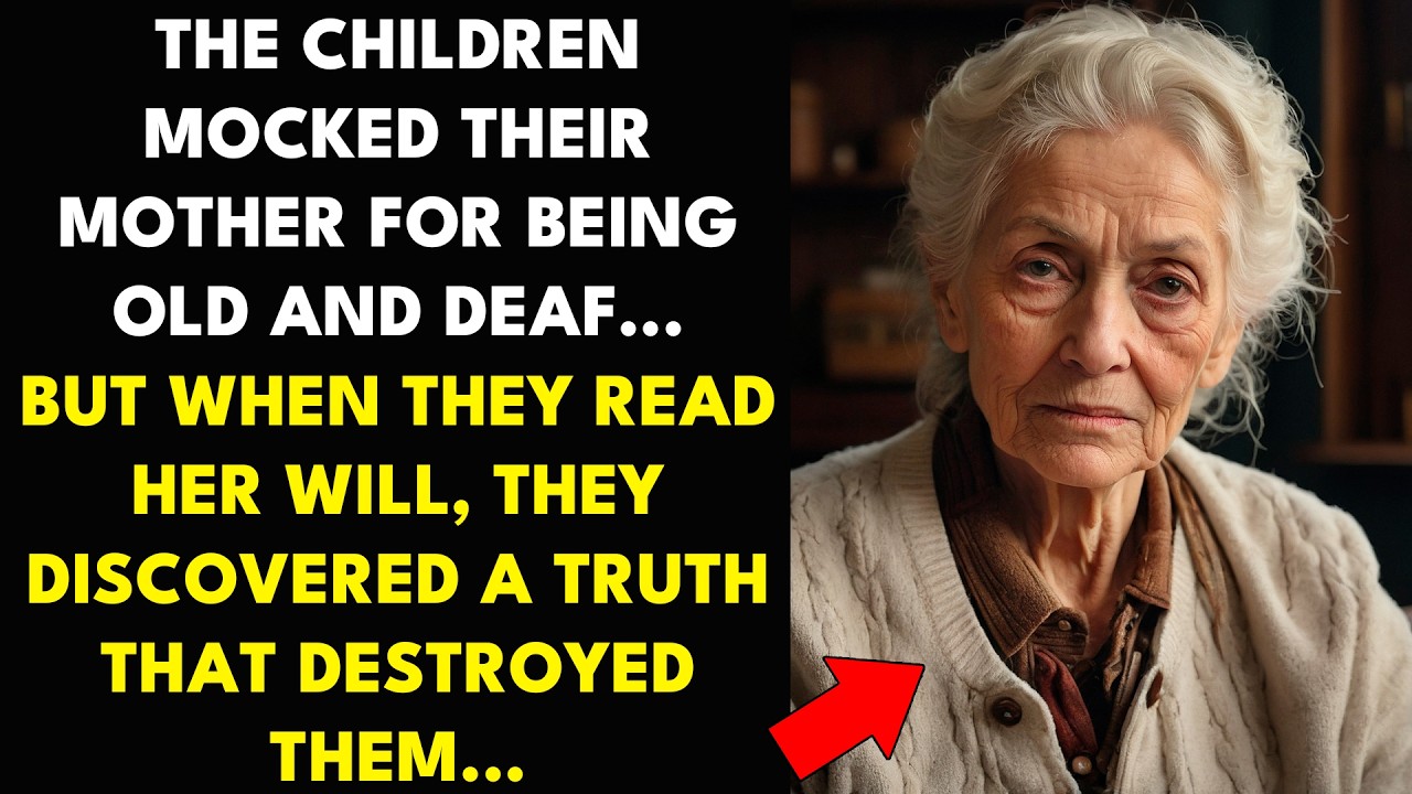 Outline Video THE CHILDREN MOCKED THEIR MOTHER FOR BEING OLD AND DEAF... BUT WHEN THEY READ HER WILL...