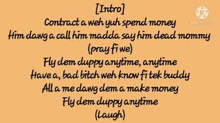 ALKALINE - MANIAC LYRICS 🔥🎭🎭🎭