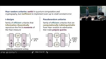 Tony Metger (ETH Zürich) — Pseudorandom unitaries, t-designs & incompressibility of random circuits