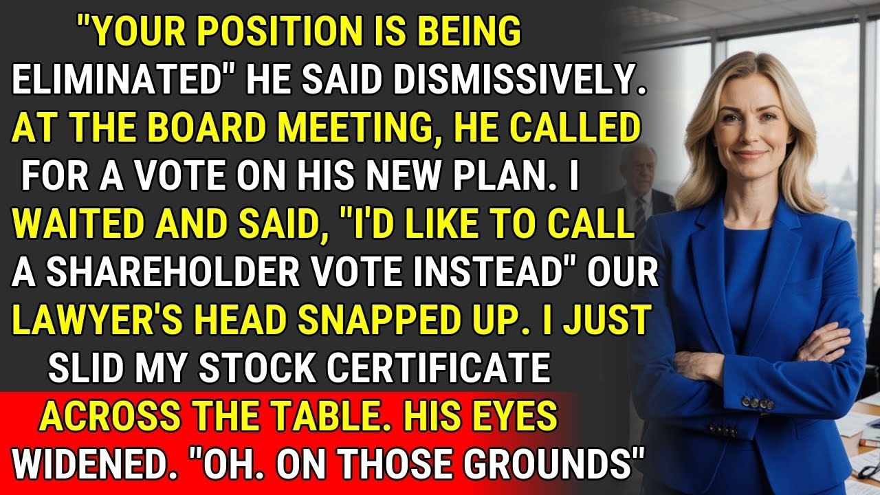 COO Eliminated My Role—I Used My Stock to Call a Shareholder Vote ♟️
