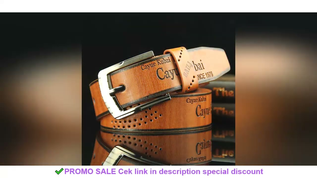 Men's Leather Belt Letter Print Luxury Classic Buckle Business Cowboy Vintage Waistband Alloy Belts
