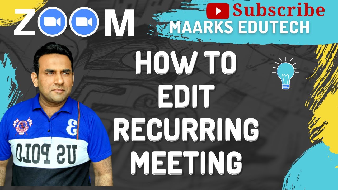 how to edit recurring meeting in zoom - YouTube