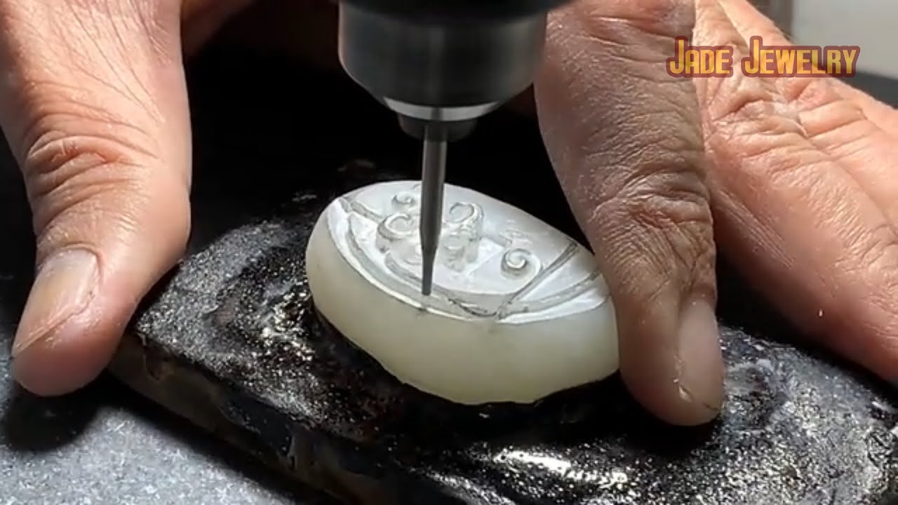 Jade carving tutorial! How to process and carve an exquisite piece of