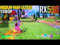 Fortnite Chapter 7 RX 590 - 1080p, Low, Medium, High, Ultra, Performance Mode,